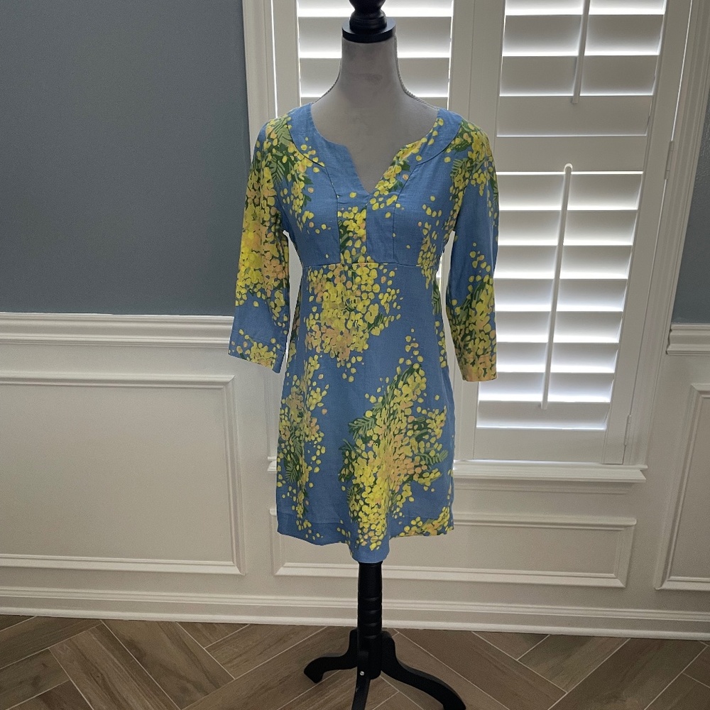 Boden Casual Linen Tunic Dress, Size 6P